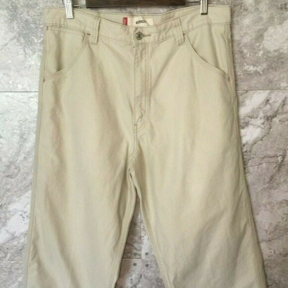 COPY - LEVI'S MEN Worker Pant Tan Straight Jean Men's 36 - Picture 1 of 9